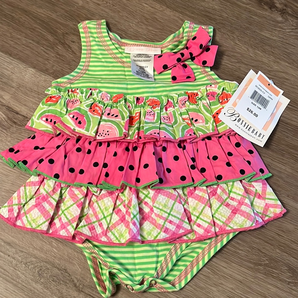 NWT 🥰 Watermelon summer onesie! 12month